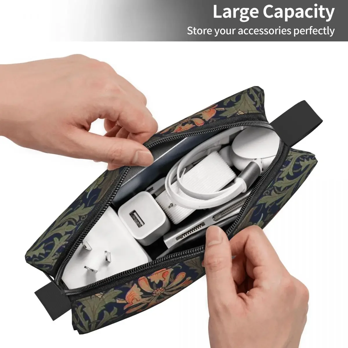 Travel William Morris Compton Floral Art Toiletry Bag Portable Cosmetic Makeup Organizer Women Beauty Storage Dopp Kit Box