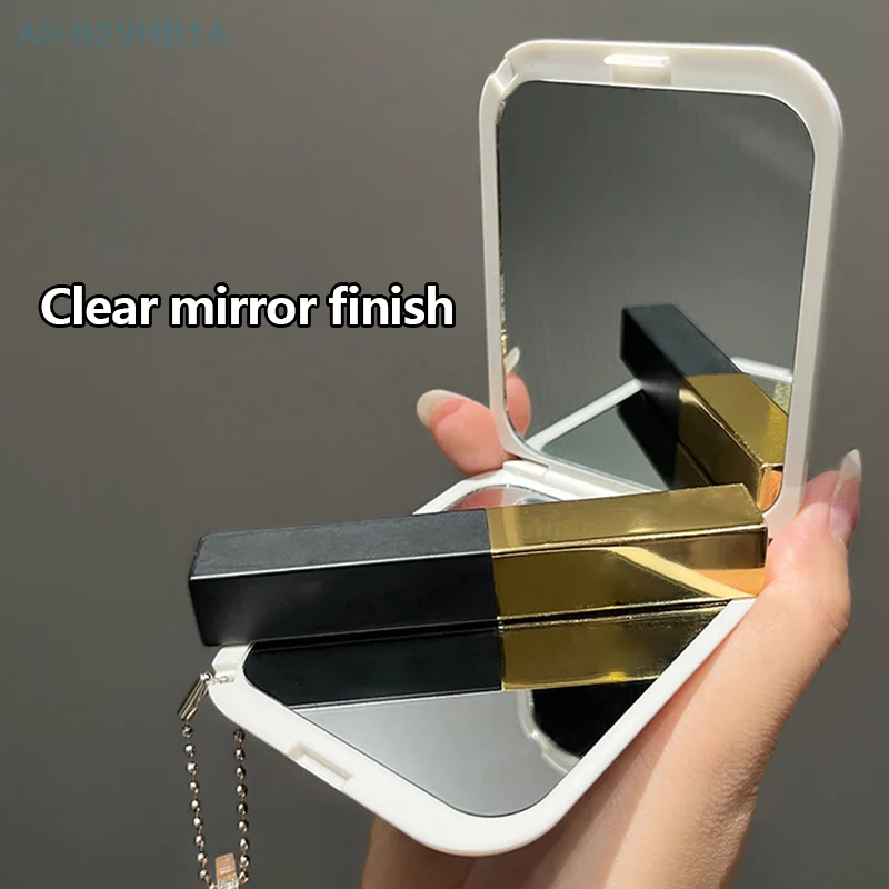 Mini miroir de maquillage pliable à motif de dessin animé pour femmes et filles, outil de maquillage portable, modèle d'originalité