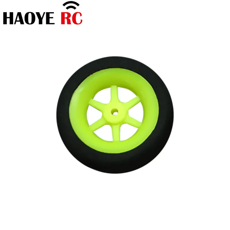 Haoye 10Pcs/Lot 6-Spoke Wheels Sponge Tire Color Yellow Dia30-50mm Super Light Foam For RC Aircraft Model Plane Accessories