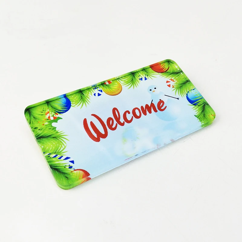 Free shipping 25pcs/lot Rectangle/Heart/Round/Wing Personalized Sublimation Acrylic ID Name Badges Buttons For Business Office