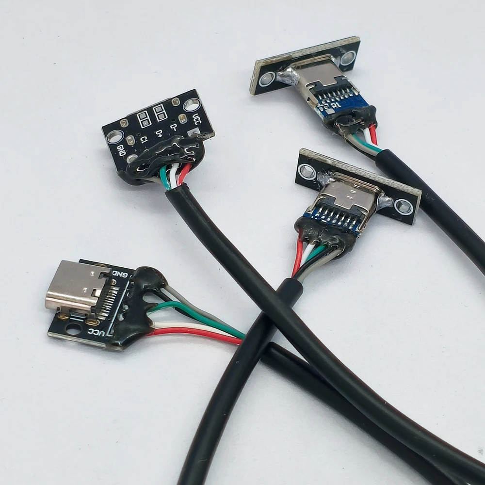 1Pcs Mechanical Keyboard Detachable Cable Type-C Female to 1.25 * 5P/2.0 * 5P Terminal Keyboard Mod Data Charging Wire