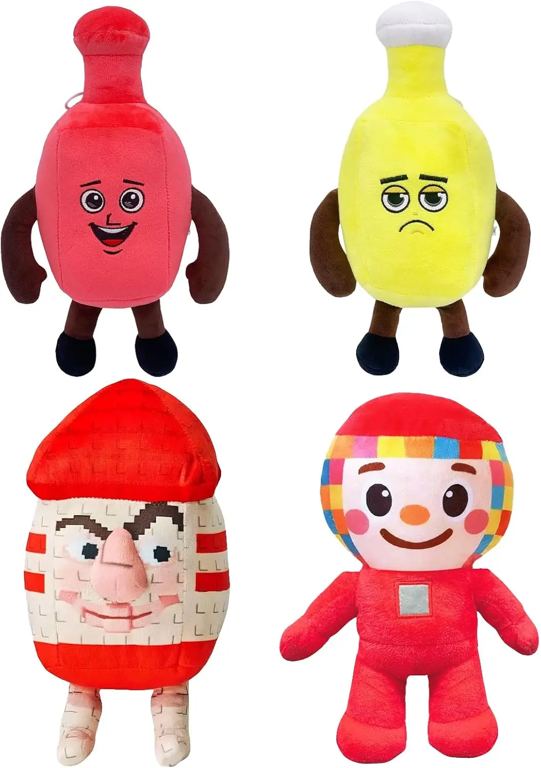 

Набор из 4 плюшевых игрушек «Steal a Brainrot», милые мягкие игрушки, коллекционный подарок для фанатов игр