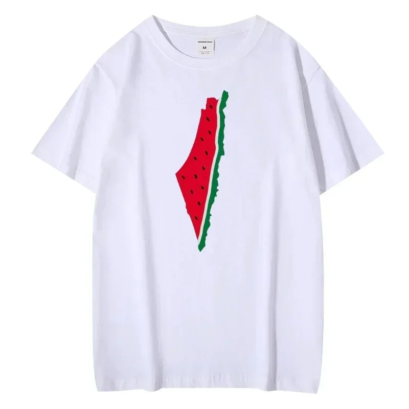 Fashion Watermelon Map Harajuku Print T-shirt Women Short Sleeve T Shirt Trending Sirena Tees Streetwear Women Clothes