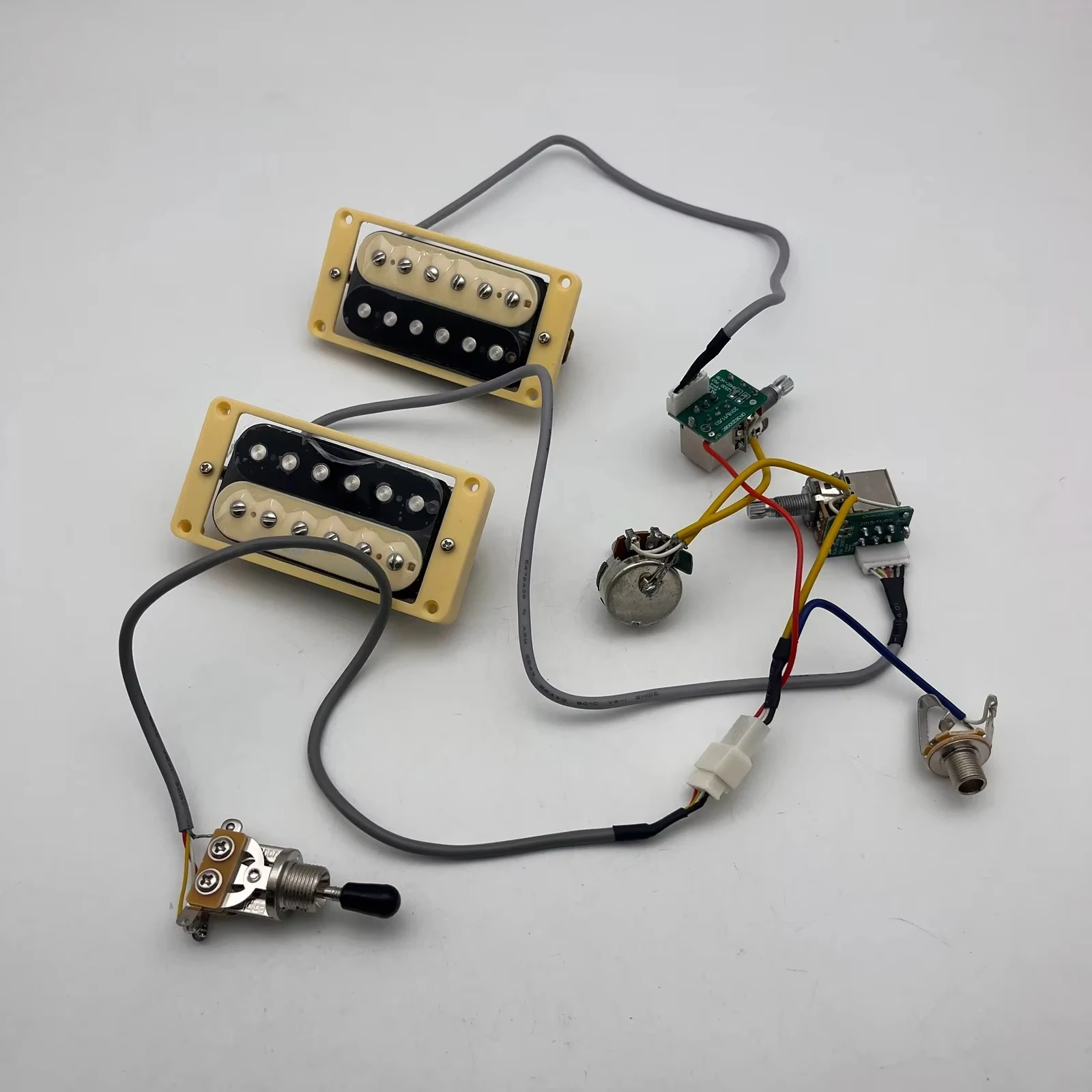 Upgrade Classic 4C Humbucker Guitar Pickup with 2TV1T 3-Way Push Pull Switch Wiring Harness Electric Guitar Parts