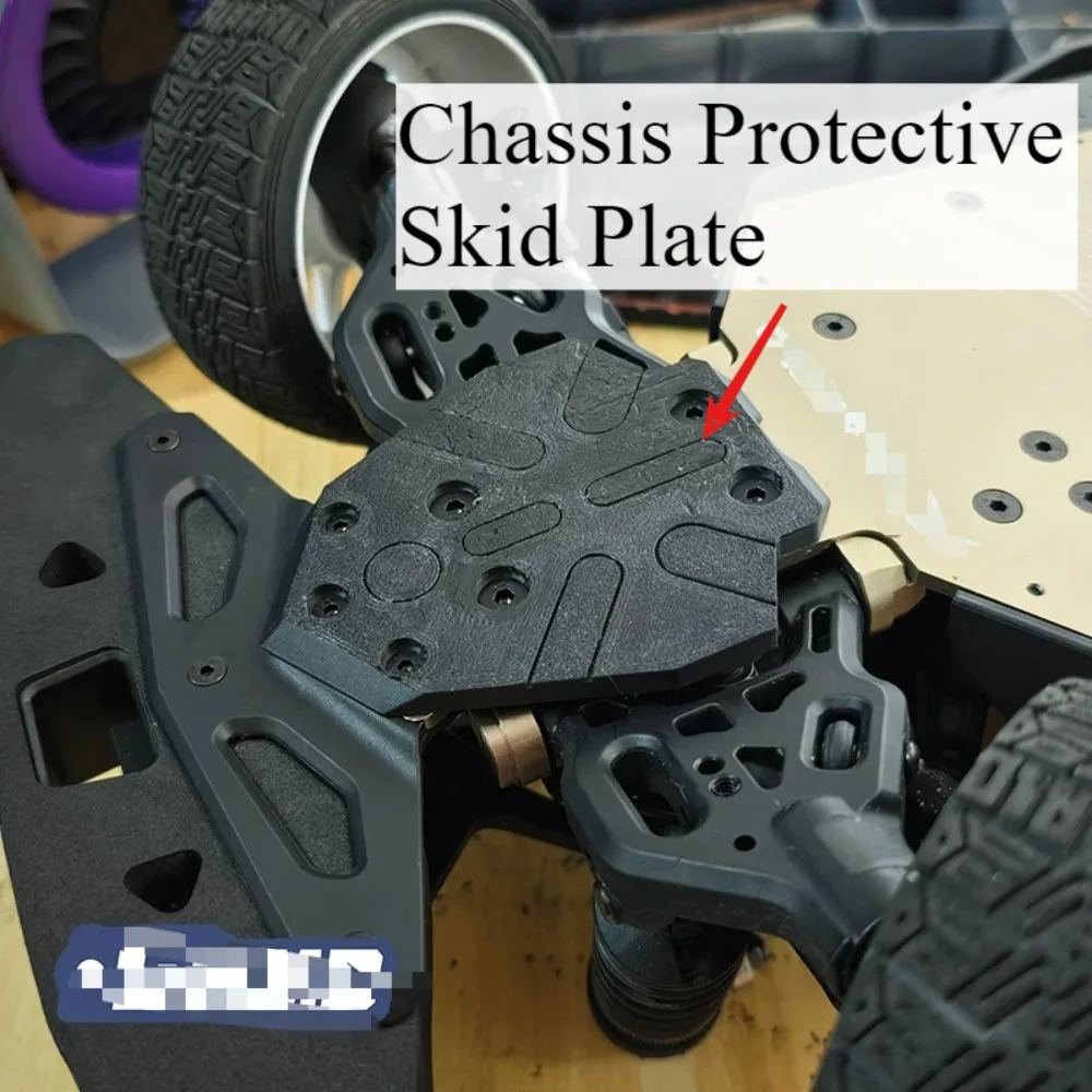 RC Rally Car Mod Accessory TPU Chassis Protective Skid Plate Customized For 1/7 Rlaarlo Simulation EVO Style Upgrade Decor Parts