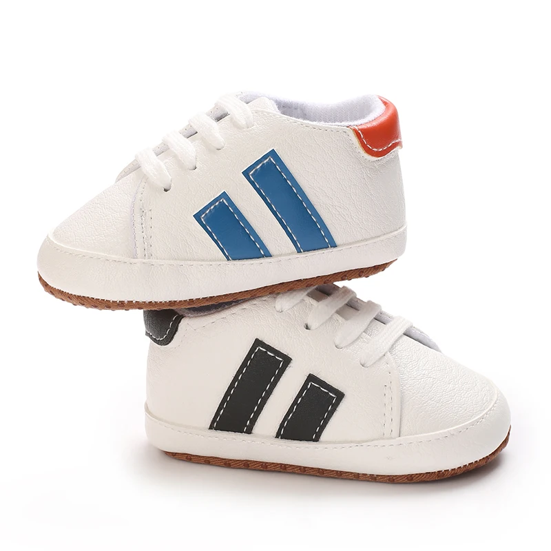 Nova primavera e outono sapatos de bebê moda clássico branco plutônio alta superior sapatos esportivos sola macia confortável sapatos casuais caminhada