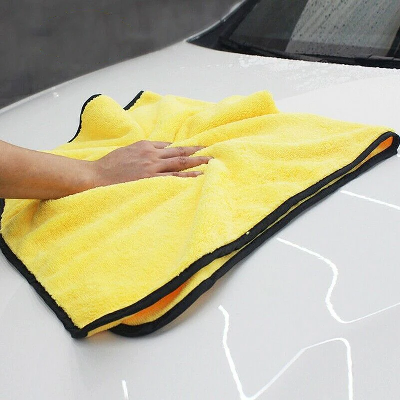 

Microfiber Car Wash Towel Drying Cloth Yellow Oversized Lint Free Cleaning Tools Ultra Absorbent No Scratch Safe Paint Home Use
