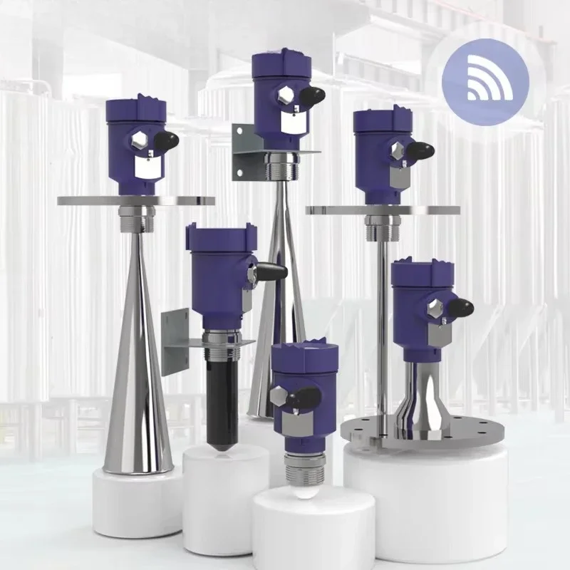Yunyi Wireless 80GHz  Level Transmitter MmWave 120m Range 4-20mA for Silo Tank Liquid Solid Bulk Material Level Measurement