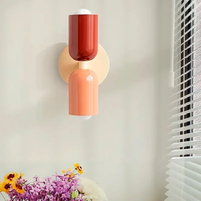 Nordic LED Wall Lamps Modern Minimalist Cream Double Head Lights For Living Room Bedroom Bedside Study Indoor Decoration Fixtu
