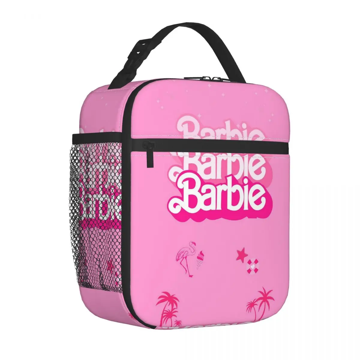 Custom Cartoon Barbies Lunch Bag Thermal Cooler Insulated Lunch Box for Work Office Picnic Food Portable Tote Bags