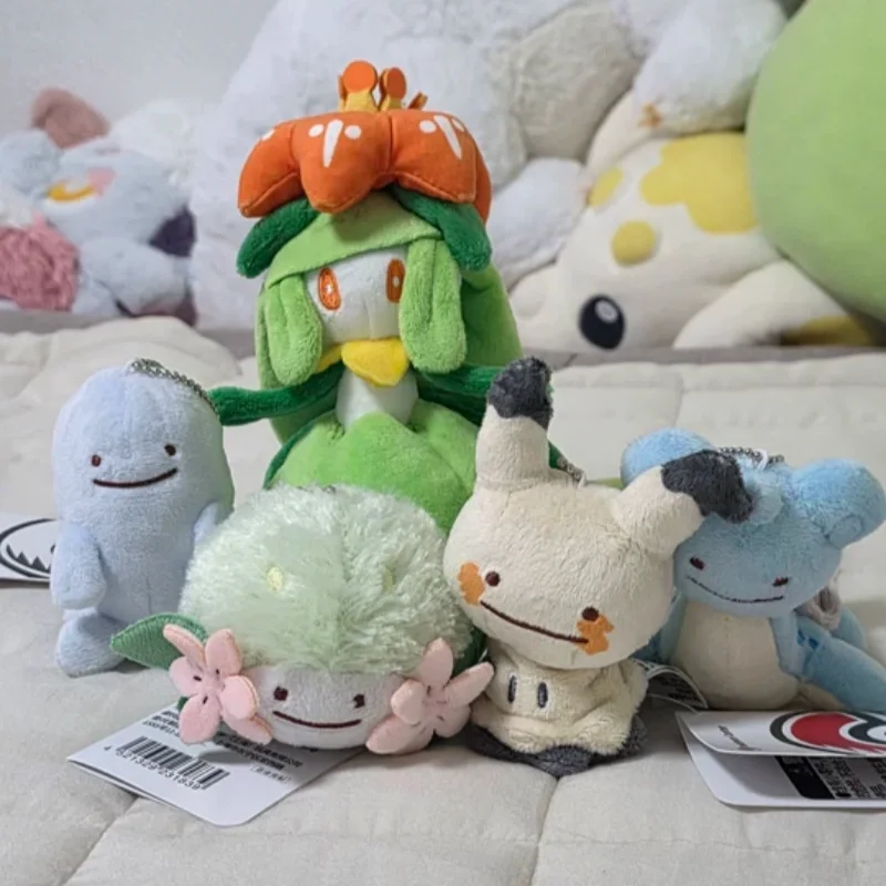 Pokémon Genuine Ditto Transform Plush Keychain Gengar Dragonite Vulpix Clefairy Mareep Soft Stuffed Ornament Toy Birthday Gift