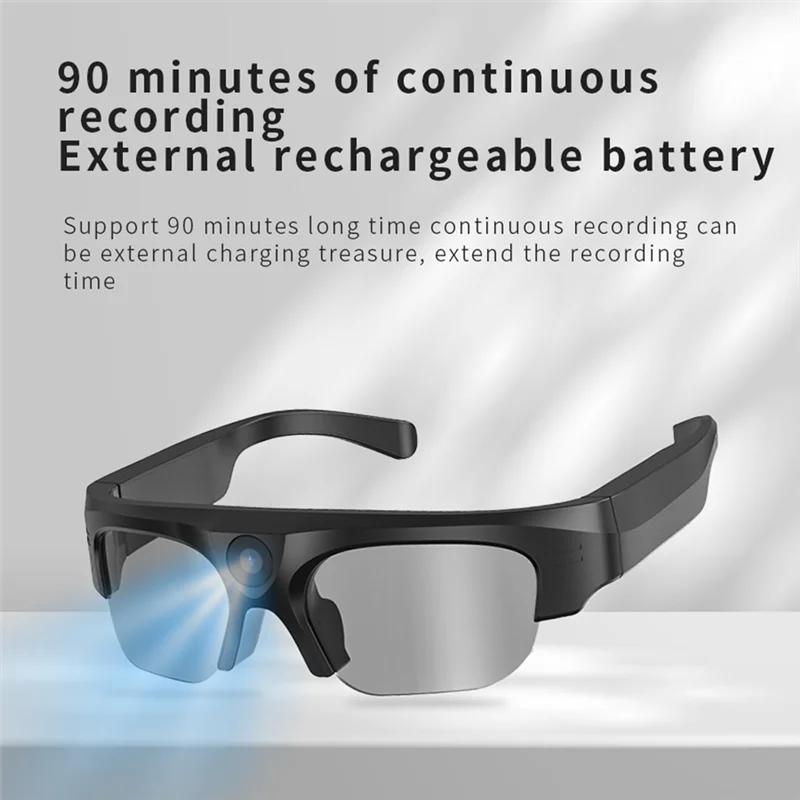 نظارات ABMF-HD 4K اللاسلكية بلوتوث الذكية، مكالمات بدون استخدام اليدين، سماعات الموسيقى مع ميكروفون، نظارات شمسية رياضية DV