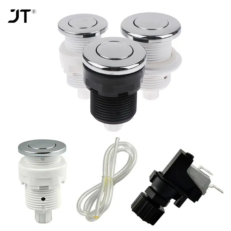 

125~250V Pneumatic Switch On Off Push Air Switch Button 28/32/34mm For Bathtub Spa Waste Garbage Disposal Whirlpool Switch