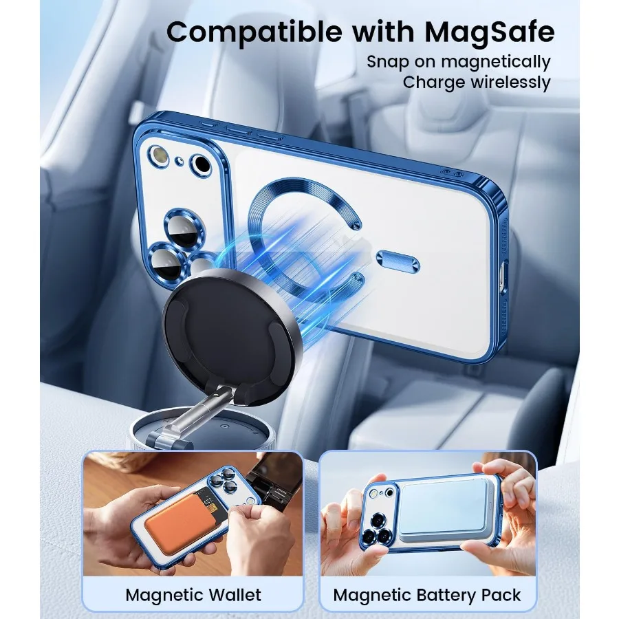 حافظة هاتف شفافة رفيعة ورفيعة لهاتف iPhone 17 Pro مع تصميم مدمج لعدسة الكاميرا المقاومة للصدمات