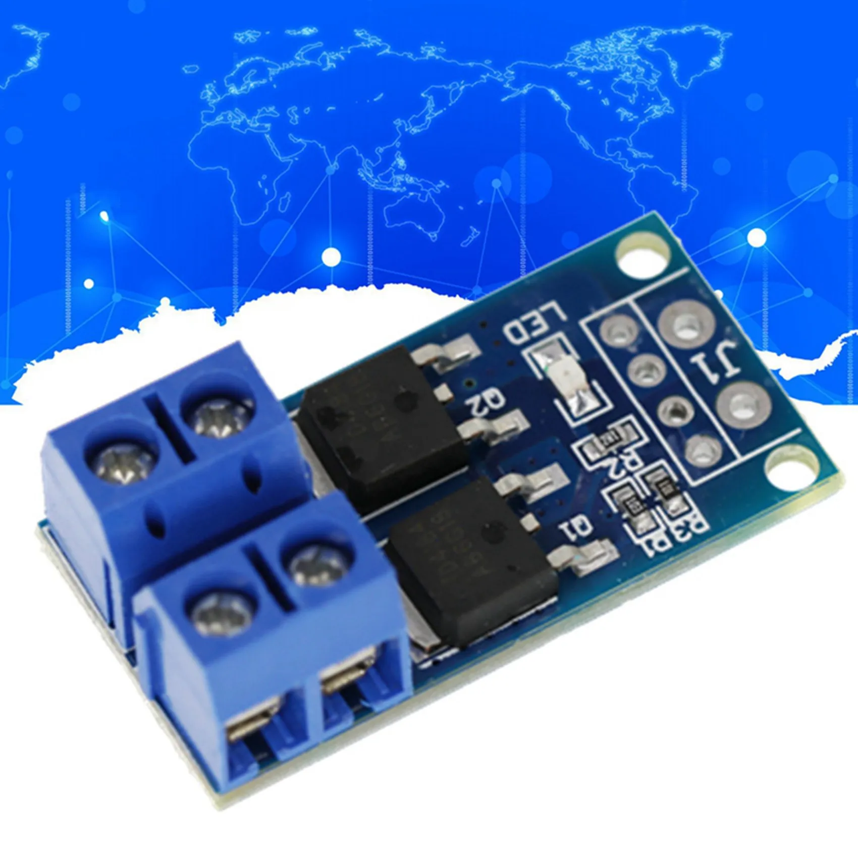 A27F-20 PCS DC 5V-36V 15A(Max 30A) 400W Dual High-Power MOSFET Trigger Switch Drive Module 0-20Khz PWM Adjustment Electronic