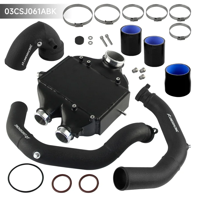 Top Mount Intercooler w/ Charge Pipes For BMW 15-20 M2 M3 F80 M4 F82 F83 S55 Performance Aluminum Red/Black/Blue