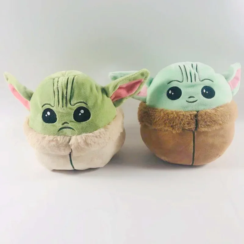 Disney Baby Yoda Plush Doll Pillow Can Be Flipped Anime Action Figure Yoda Grogu Plush Toys for Girls Children\'s Birthday Gifts