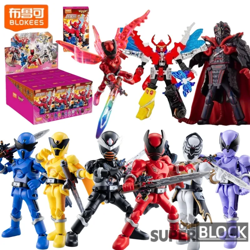 

Строительные блоки BLOKEES Super Sentai, первое издание, 3D экшн-модель Beetle King, украшение для дома, маленькие частицы, собранные игрушки