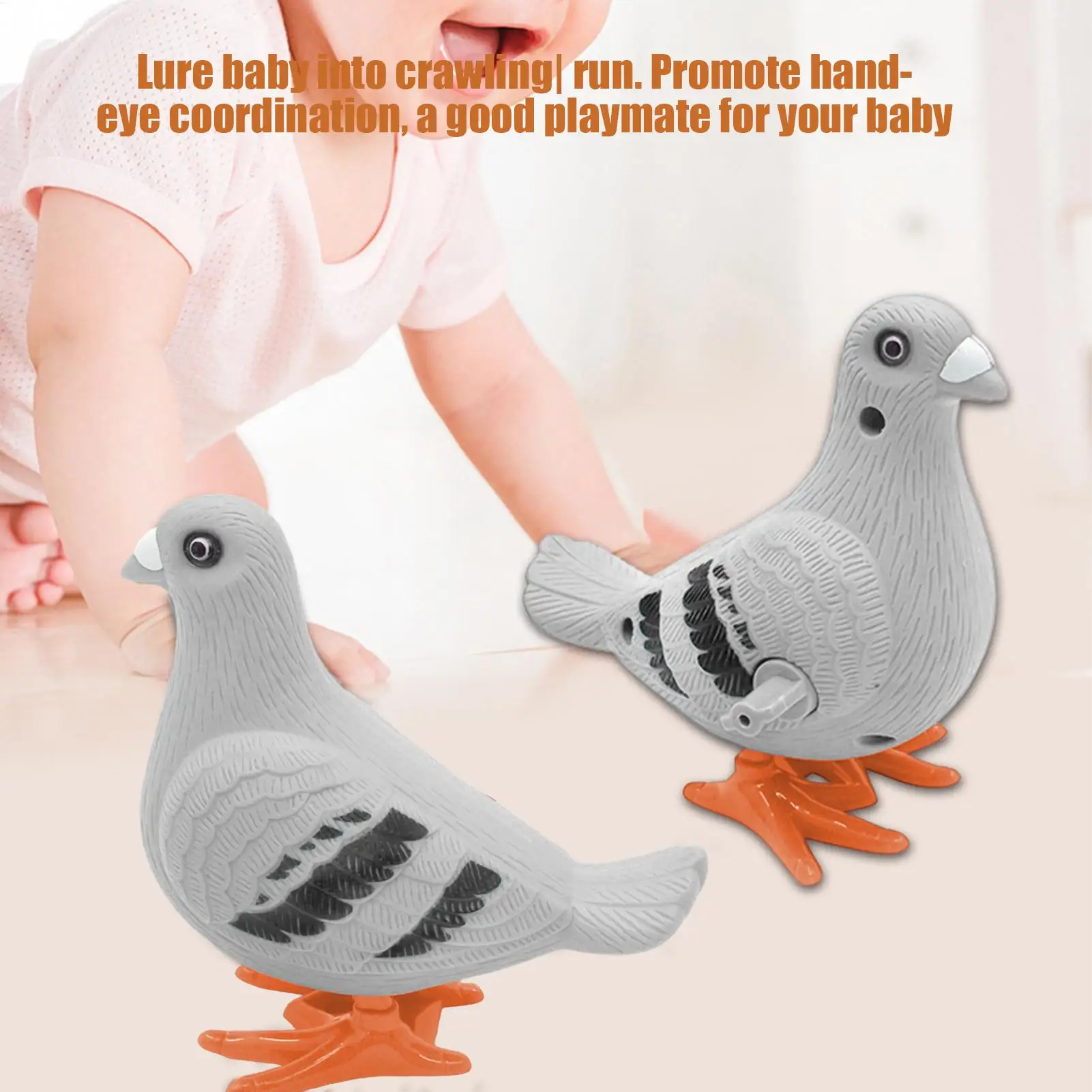 Kids Wind-up Toys Educational Simulation Bird Clockwork Toy Simulation Novelty Ornament Pigeon Clockwork Toys for Children Boys