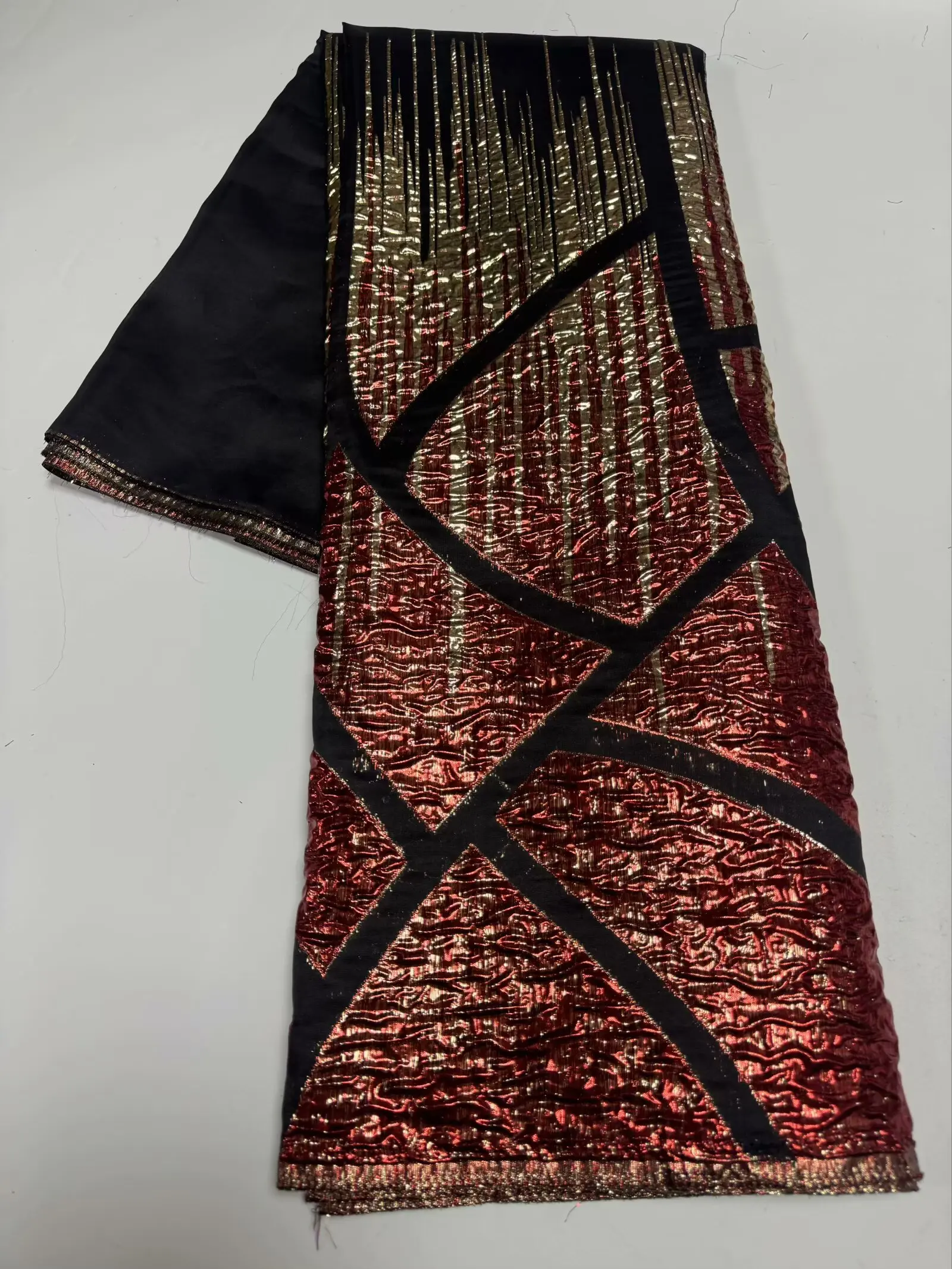 African Lace Fabric Organza French Gild Brocade Jacquard Lace Fabric For Women Wedding Party Dresses Sew-DF