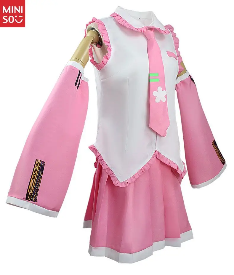 مجموعة Miniso الكاملة من Hatsune Miku التنكرية الرسمية، زي شخصيات الرسوم المتحركة للجنسين للرجال والنساء