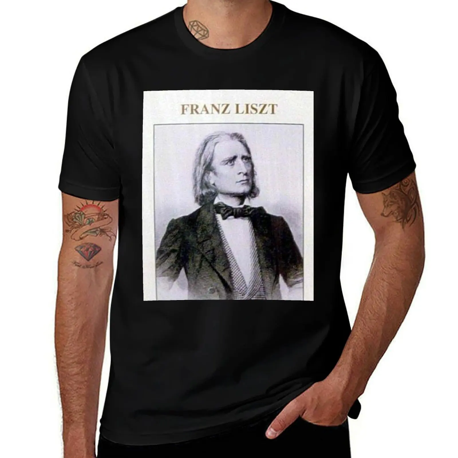 Franz Liszt, Liszt, Composer, Romantic, Piano, Portrait T-Shirt Festive Simple T-Shirt