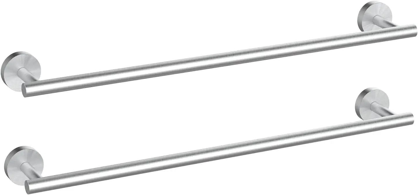 

24 Inch Brushed Nickel Bathroom Towel Holder,2Pcs Towel Bar for Bathroom Rod Classic SUS304 Stainless Steel Towel Racks W