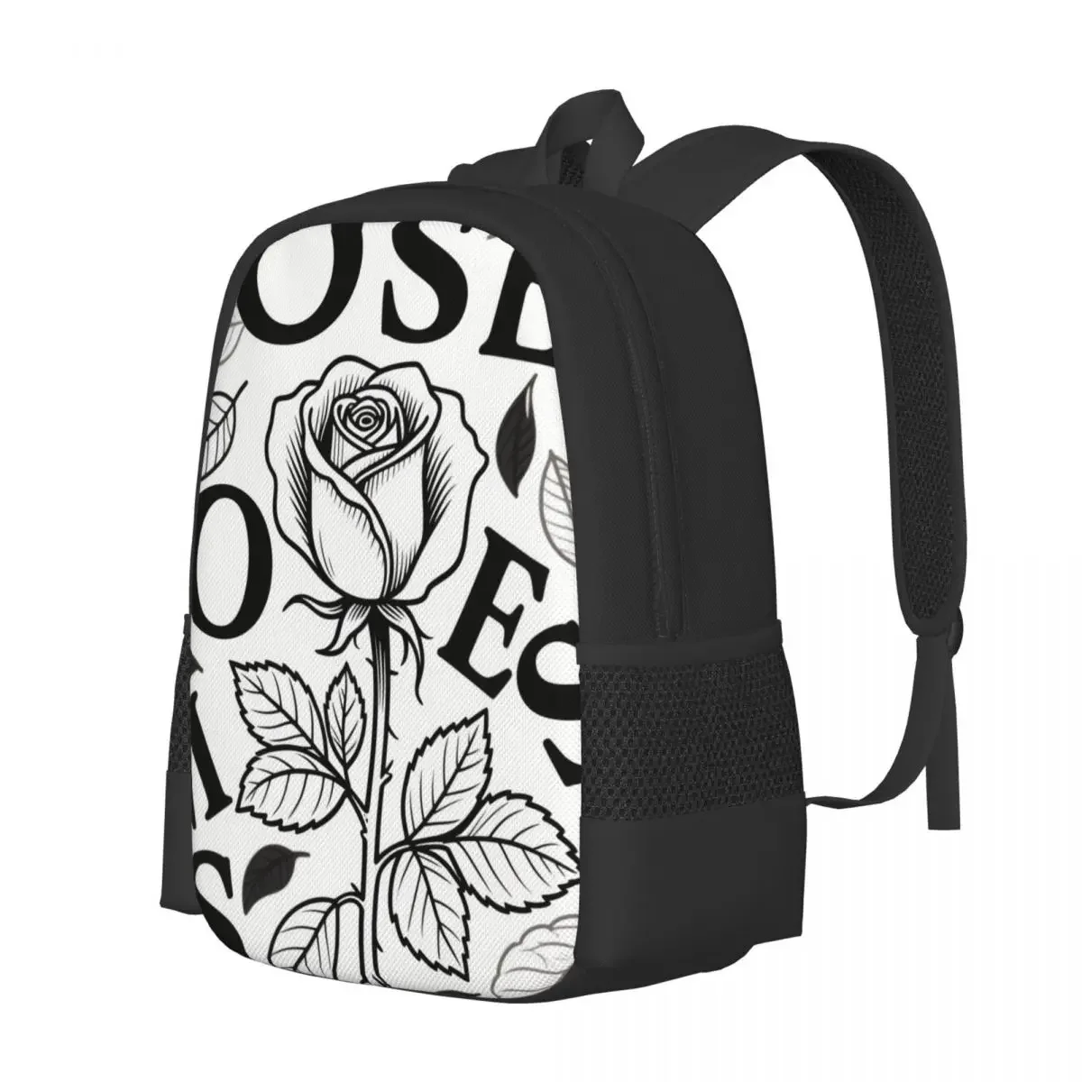 Rose print boys and girls, children's backpacks, laptops, shoulder bags