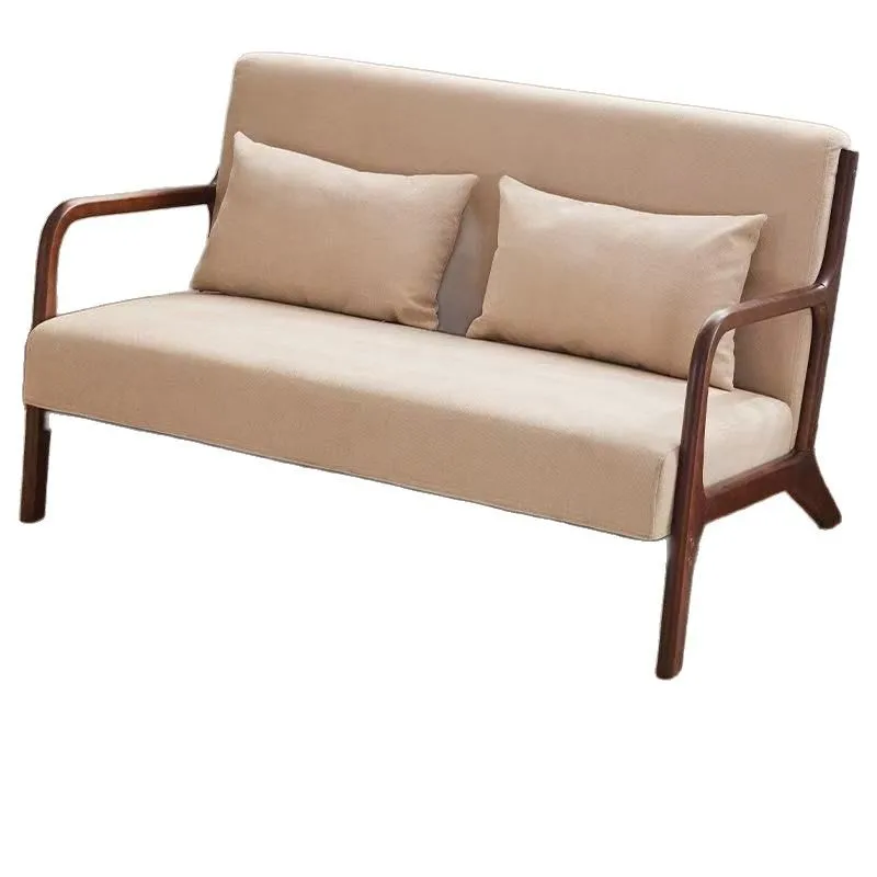 

Solid wood sofa chair balcony retro cafe milk tea shop casual new Chinese classroom furniture