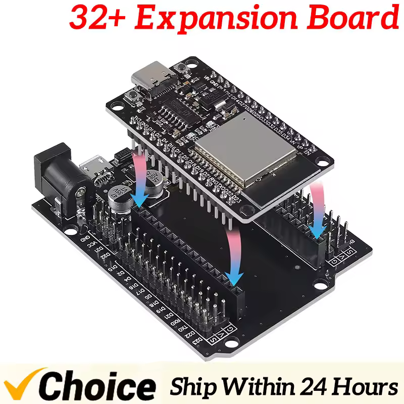 Placa de Desarrollo 32 DevKitC-32 con WiFi+Bluetooth, Ultra Bajo Consumo, Doble Núcleo, CH340C, Placa de Expansión 32