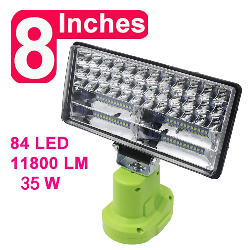 Imagem -04 - Led Alarme Luzes de Trabalho Lanterna Tocha Elétrica Spotlight Lâmpada do Carro para Ryobi 14.4v 18v Lítio Níquel Mais Bateria P108 P104