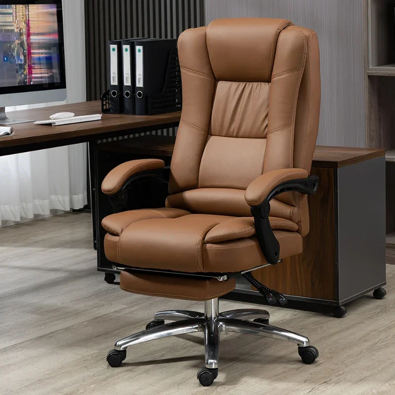 

Mobiles Swivel Office Chairs Recliner Leather Reading Work Office Chairs Comfort Leather Chaise De Bureaux Furniture Sets WRX