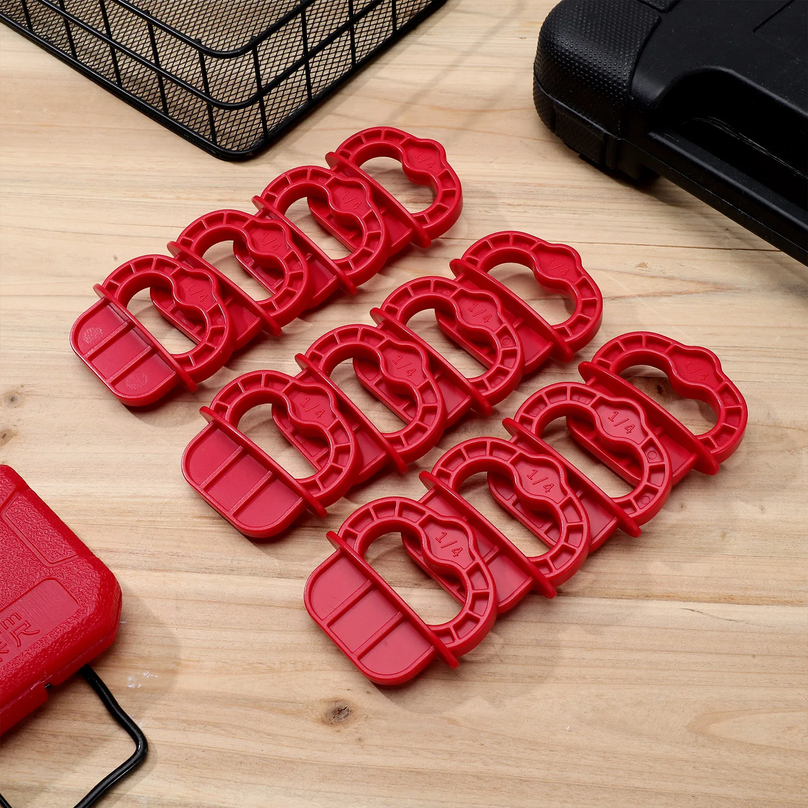 

12 Pcs Deck Clamp Spacer Ring Decking Board Spacers Gasket Guide Tool 1/4 Plastic Gap Rings