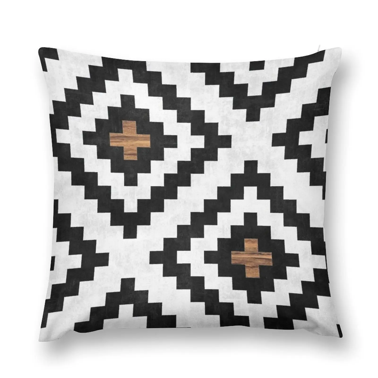 

Urban Tribal Pattern No.16 - Aztec - Concrete and Wood Throw Pillow Pillowcase Cushion Sofa Covers For Living Room pillow