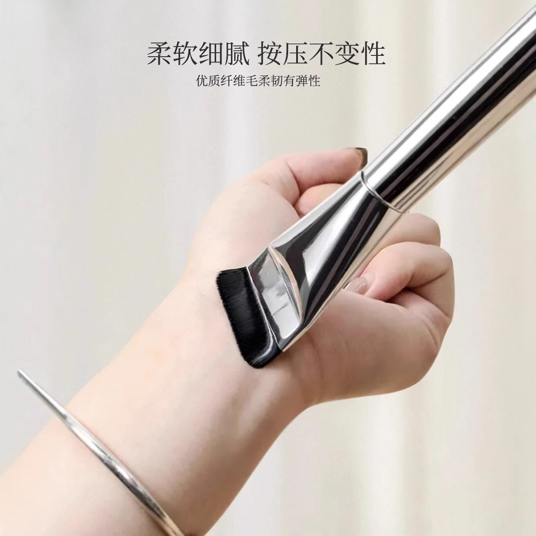 Cabeça plana máscara facial escova ultra fina fundação escova de cabelo macio rosto creme plano misturado pincéis de maquiagem rosto ferramenta de cuidados com a pele