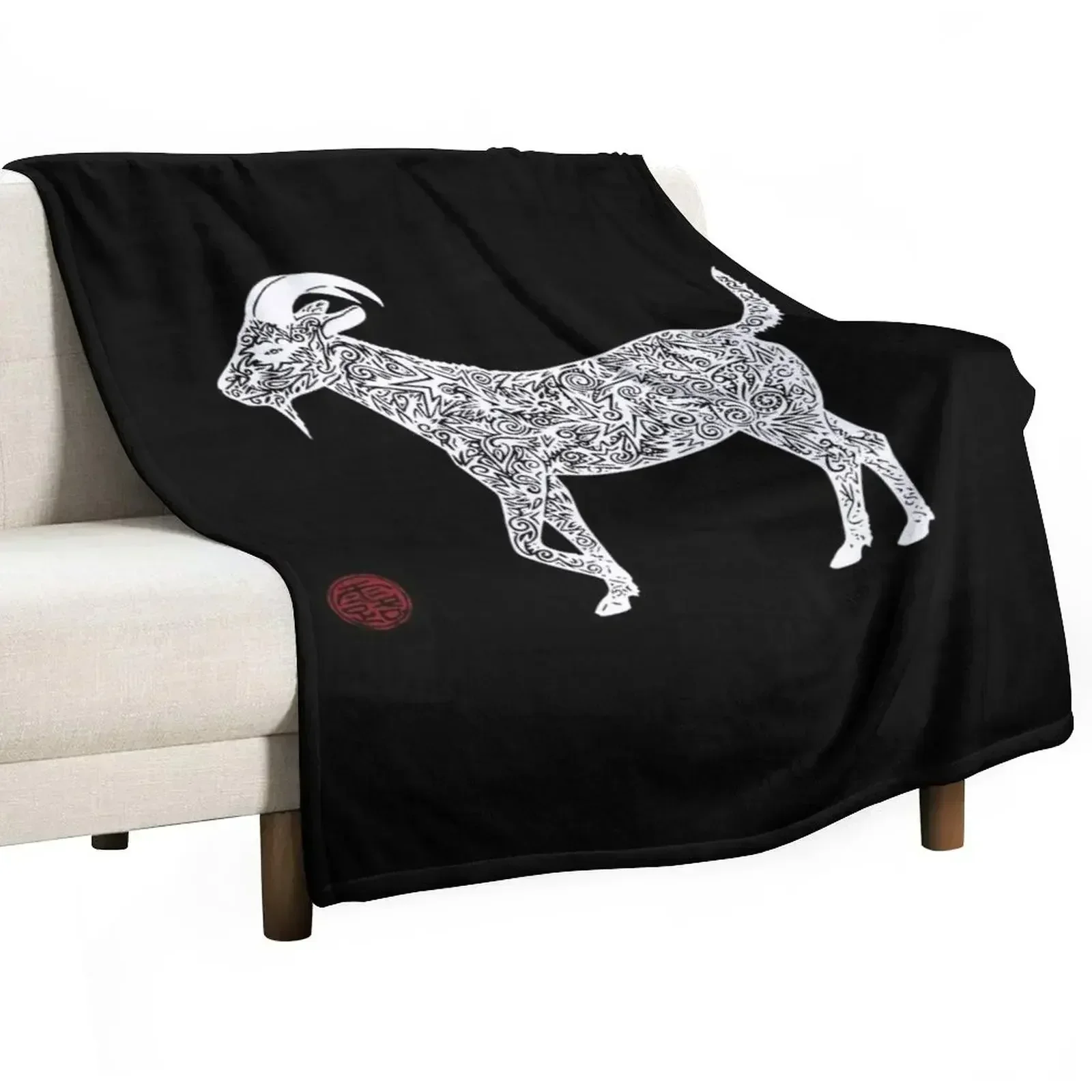 

White Goat Throw Blanket Designers Luxury blankets and throws Blankets