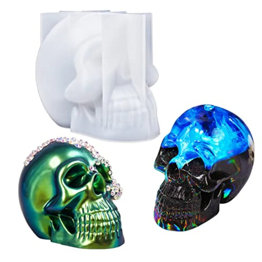 

Silicone 3D Large Skull Shape Molds, Skeleton Skull Epoxy Resin Mold for Candle Making, Home Decor, Outdoor, Resin Casting Art