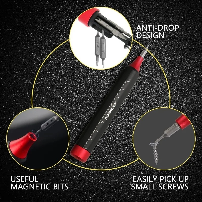 طقم مفك براغي صغير 22 في 1 طقم مفك برغي يدوي على شكل قلم مفكات صغيرة مفك مغناطيسي أدوات متعددة