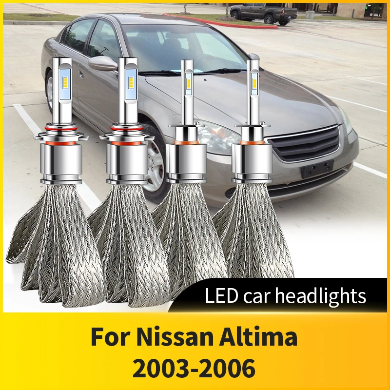 

2Pcs Car LED Headlight Hi/Lo Beam 9600LM 96W CSP Fanless With Canbus HB3/9005 H1 No Error White Lamp For Nissan Altima 2003-2006
