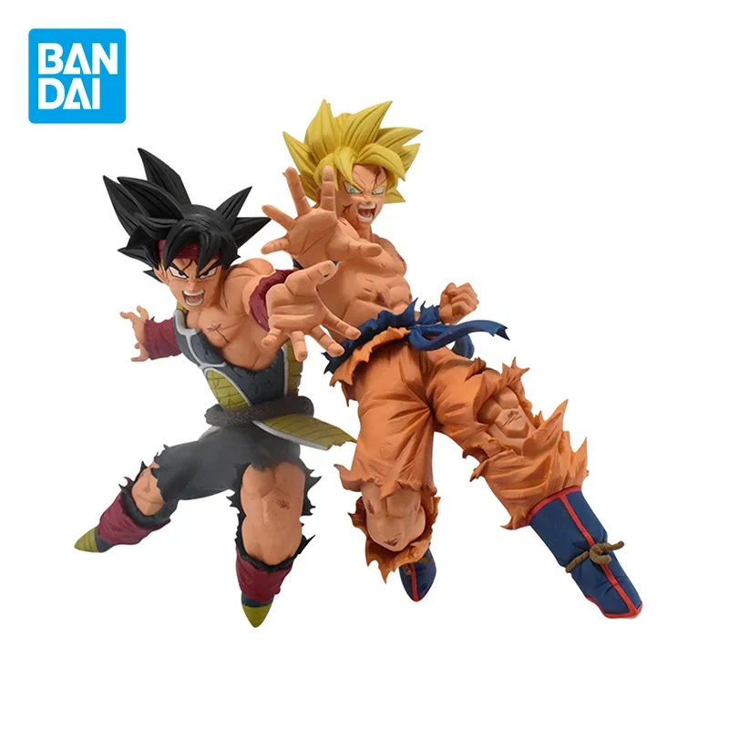 Bandai Dragon Ball Figure Burdock and Son Goku Anime Model Gift Father and Son Shock Wave Dolls Collectibles Children's Toys