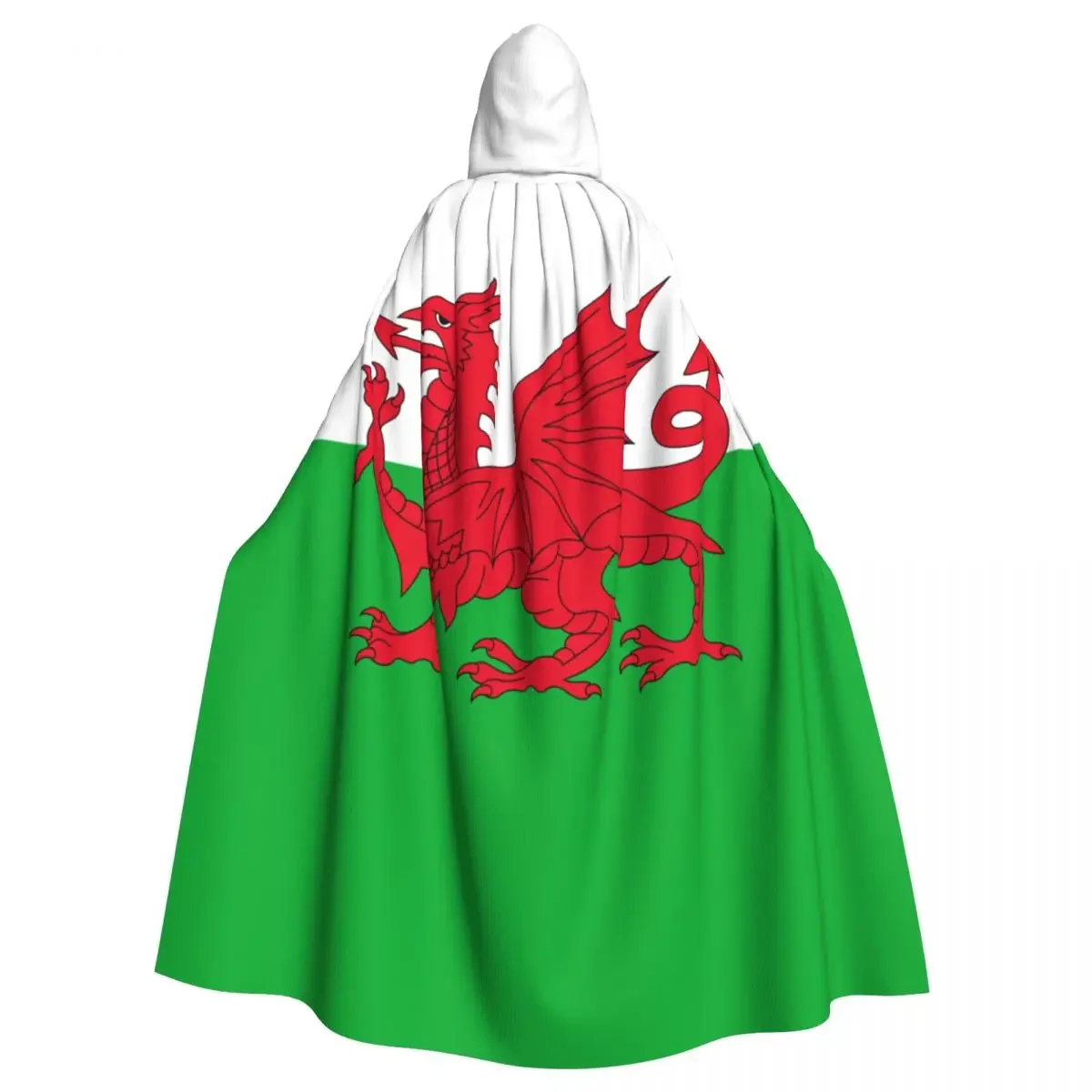 Wales Flag Unisex Cloak with Hood Cloak Vampire Witch Cape Cosplay Costume