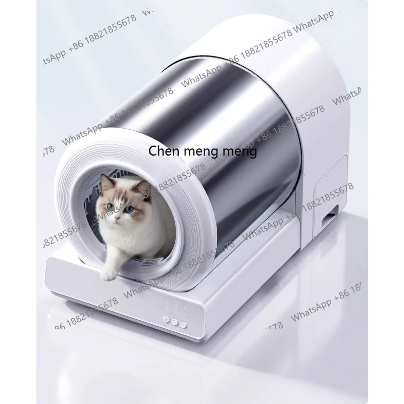 

Автоматический ящик для кошачьего туалета из нержавеющей стали, электрическая умная лопата для туалета для кошек, закрытая защита от запаха