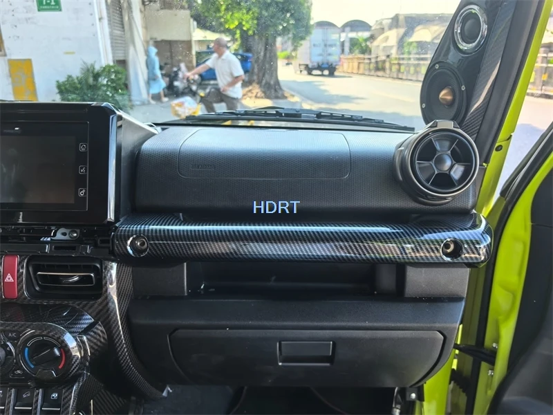 يصلح لسوزوكي جيمي JB64/JB74 2019 + نمط السيارة والعتاد التحول نافذة لوحة التحكم الجبهة الخلفية منفذ تنفيس الهواء ألياف الكربون الداخلية