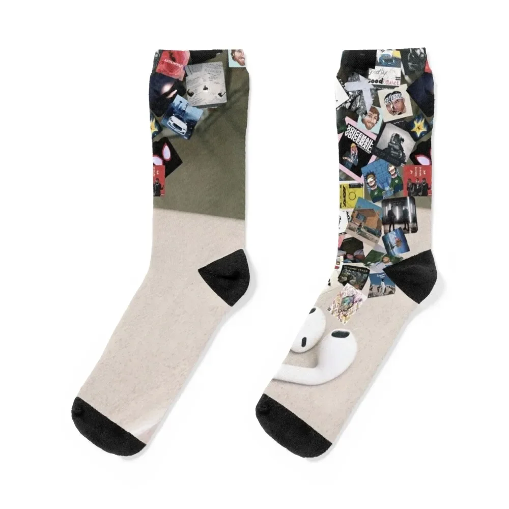 

Music Aesthetic Headphones Socks luxury colored man new year Men Socks Women's