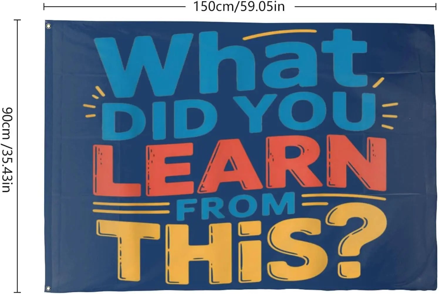 Flagicts 100% Polyester  What Did You Learn From This Learn Reflect Flag