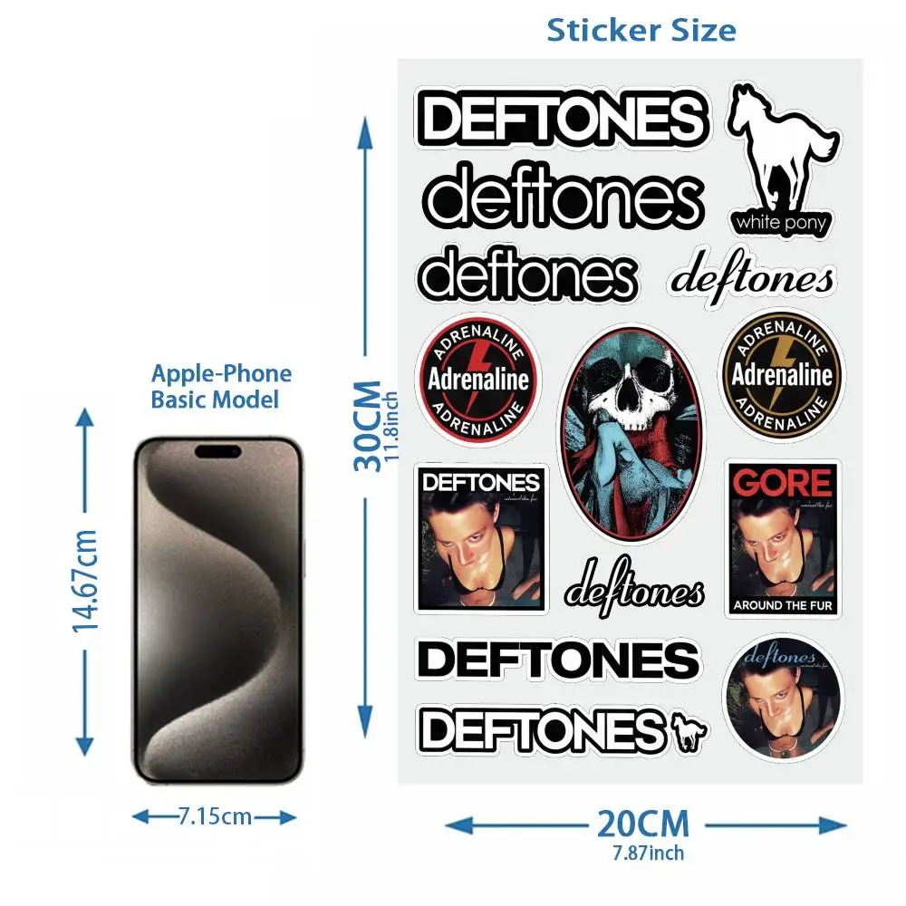 Around-the-Furs album Deft-ones For Reflective Motorcycle Stickers Waterproof Vinyl Decals For Motorbike Helmet Fuel Tank Bike