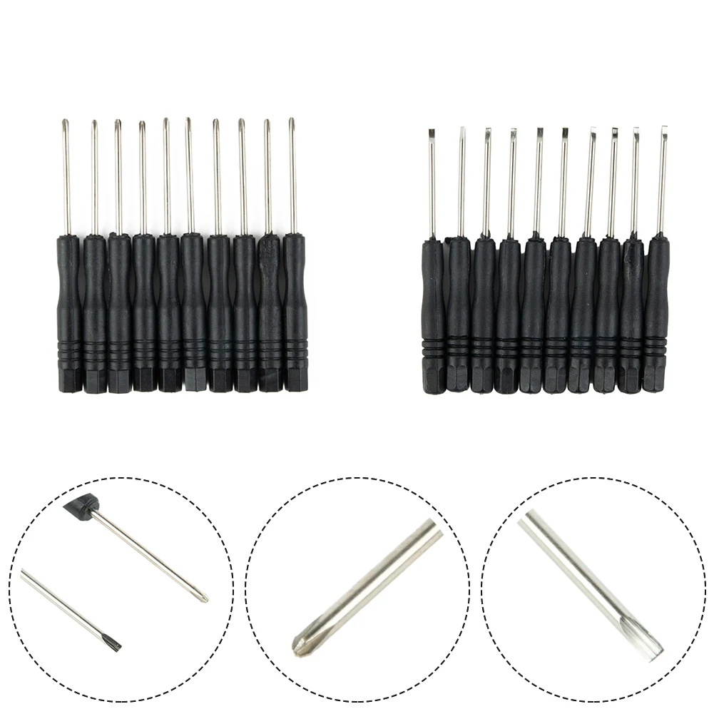 10Pcs 3.22Inch Slotted Cross Screwdrivers 2mm Multi-function Screwdrivers For Disassemble Toys Repair Hand Tool