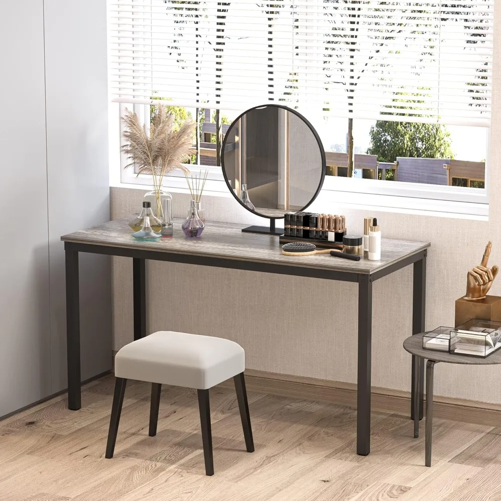 مكتب كمبيوتر/طاولة طعام مكتب مكتب محطة عمل قوية للكتابة للمكتب المنزلي (55.11، بلوط أسود) #6