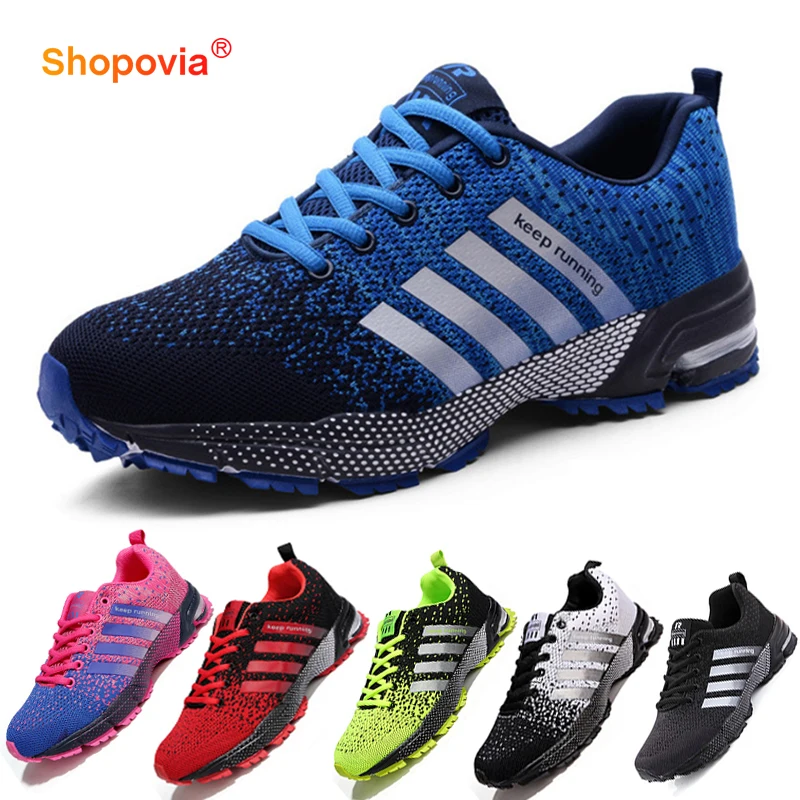 Zapatos para correr a la moda para hombre, zapatos deportivos transpirables para exteriores, zapatillas ligeras para mujer, calzado de entrenamiento