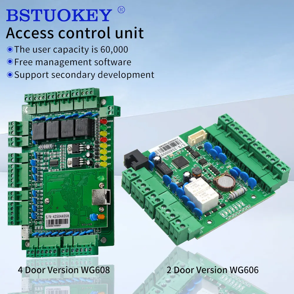 

Security Protection 2/4 Door Network Access Control Panel Board With Software TCP/IP Base Board Wiegand Readers for 4 Doors Use